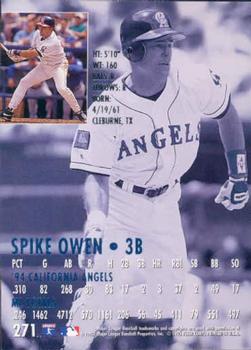 1995 Ultra #271 Spike Owen Back