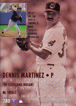 1995 Ultra #280 Dennis Martinez Back