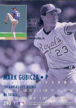 1995 Ultra #290 Mark Gubicza Back