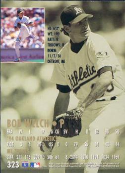 1995 Ultra #323 Bob Welch Back