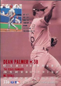 1995 Ultra #336 Dean Palmer Back