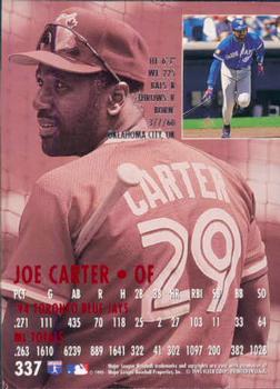 1995 Ultra #337 Joe Carter Back