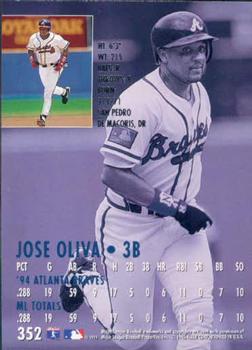 1995 Ultra #352 Jose Oliva Back