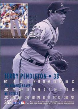 1995 Ultra #353 Terry Pendleton Back