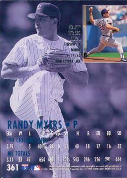 1995 Ultra #361 Randy Myers Back