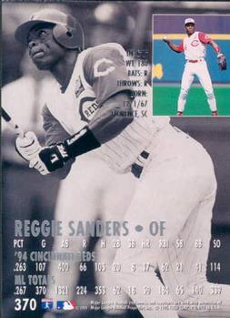1995 Ultra #370 Reggie Sanders Back