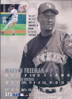 1995 Ultra #373 Marvin Freeman Back