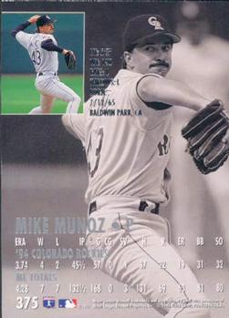 1995 Ultra #375 Mike Munoz Back