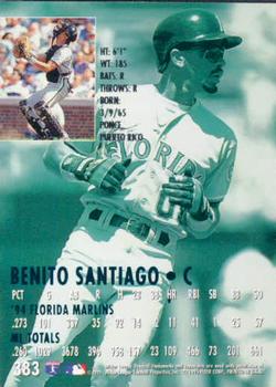 1995 Ultra #383 Benito Santiago Back