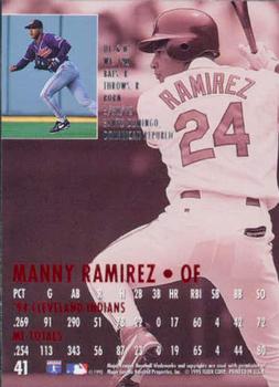 1995 Ultra #41 Manny Ramirez Back
