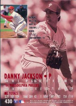 1995 Ultra #430 Danny Jackson Back
