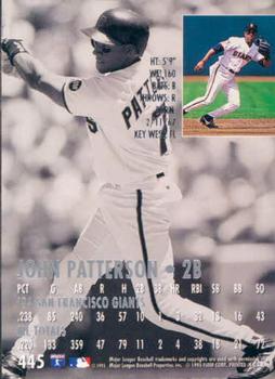 1995 Ultra #445 John Patterson Back