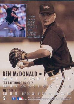 1995 Ultra #5 Ben McDonald Back