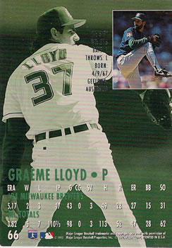 1995 Ultra #66 Graeme Lloyd Back