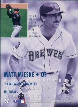 1995 Ultra #67 Matt Mieske Back