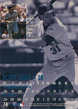 1995 Ultra #74 Scott Leius Back