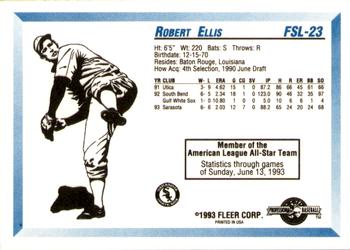 1993 Fleer ProCards Florida State League All-Stars #FSL-23 Robert Ellis Back