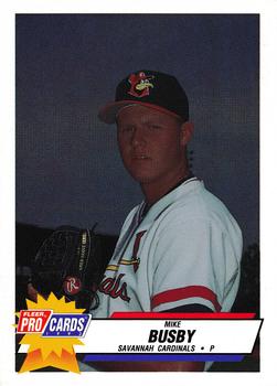 1993 Fleer ProCards South Atlantic League All-Stars #SAL-46 Mike Busby Front
