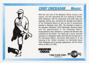 1993 Fleer ProCards #NNO Chief Chickasaw Back