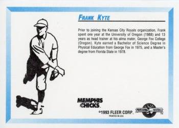 1993 Fleer ProCards #NNO Frank Kyte Back