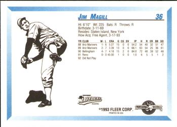 1993 Fleer ProCards #36 Jim Magill Back