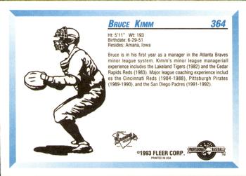 1993 Fleer ProCards #364 Bruce Kimm Back