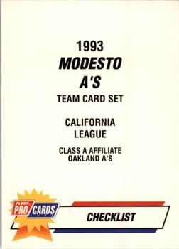 1993 Fleer ProCards #817 Checklist Front