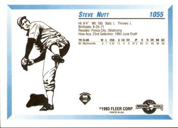 1993 Fleer ProCards #1055 Steve Nutt Back