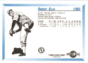 1993 Fleer ProCards #1362 Robert Ellis Back
