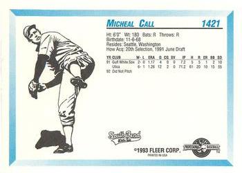 1993 Fleer ProCards #1421 Micheal Call Back