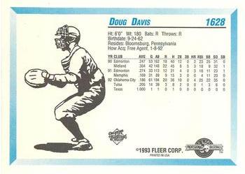 1993 Fleer ProCards #1628 Doug Davis Back