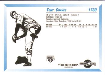 1993 Fleer ProCards #1730 Tony Chavez Back