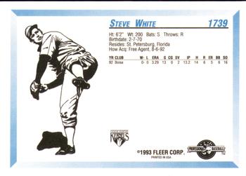 1993 Fleer ProCards #1739 Steve White Back
