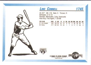 1993 Fleer ProCards #1745 Lino Connell Back