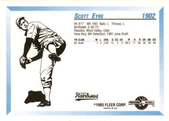 1993 Fleer ProCards #1902 Scott Eyre Back