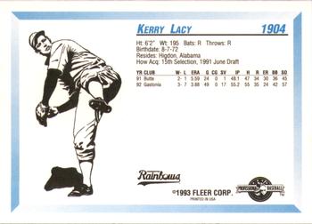 1993 Fleer ProCards #1904 Kerry Lacy Back