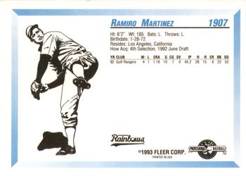 1993 Fleer ProCards #1907 Ramiro Martinez Back
