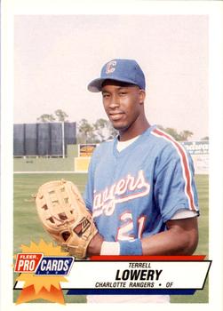 1993 Fleer ProCards #1952 Terrell Lowery Front