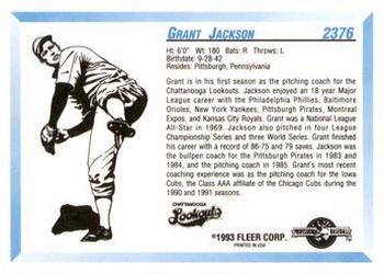 1993 Fleer ProCards #2376 Grant Jackson Back