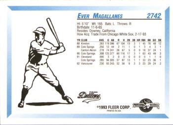 1993 Fleer ProCards #2742 Ever Magallanes Back