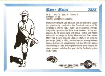 1993 Fleer ProCards #2828 Marty Mason Back