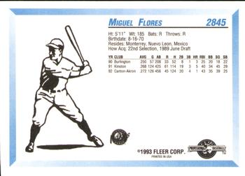 1993 Fleer ProCards #2845 Miguel Flores Back
