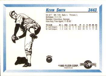 1993 Fleer ProCards #3443 Kevin Smith Back