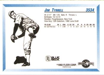 1993 Fleer ProCards #3534 Jim Tyrell Back