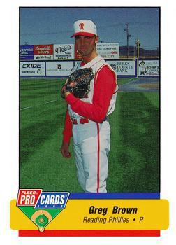 1994 Fleer ProCards #2055 Greg Brown Front