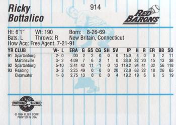 1994 Fleer ProCards #914 Ricky Bottalico Back
