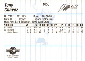 1994 Fleer ProCards #1656 Tony Chavez Back