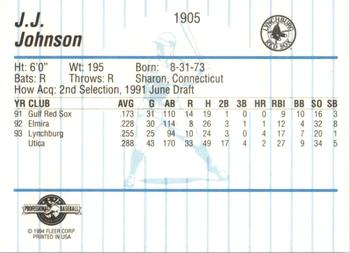 1994 Fleer ProCards #1905 J.J. Johnson Back