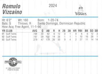 1994 Fleer ProCards #2024 Romulo Vizcaino Back