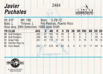 1994 Fleer ProCards #2484 Javier Puchales Back